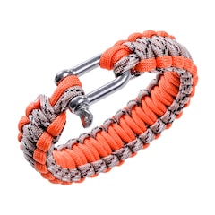Bransoletka Paracord BCB 9 cali szekla - Orange/Tan