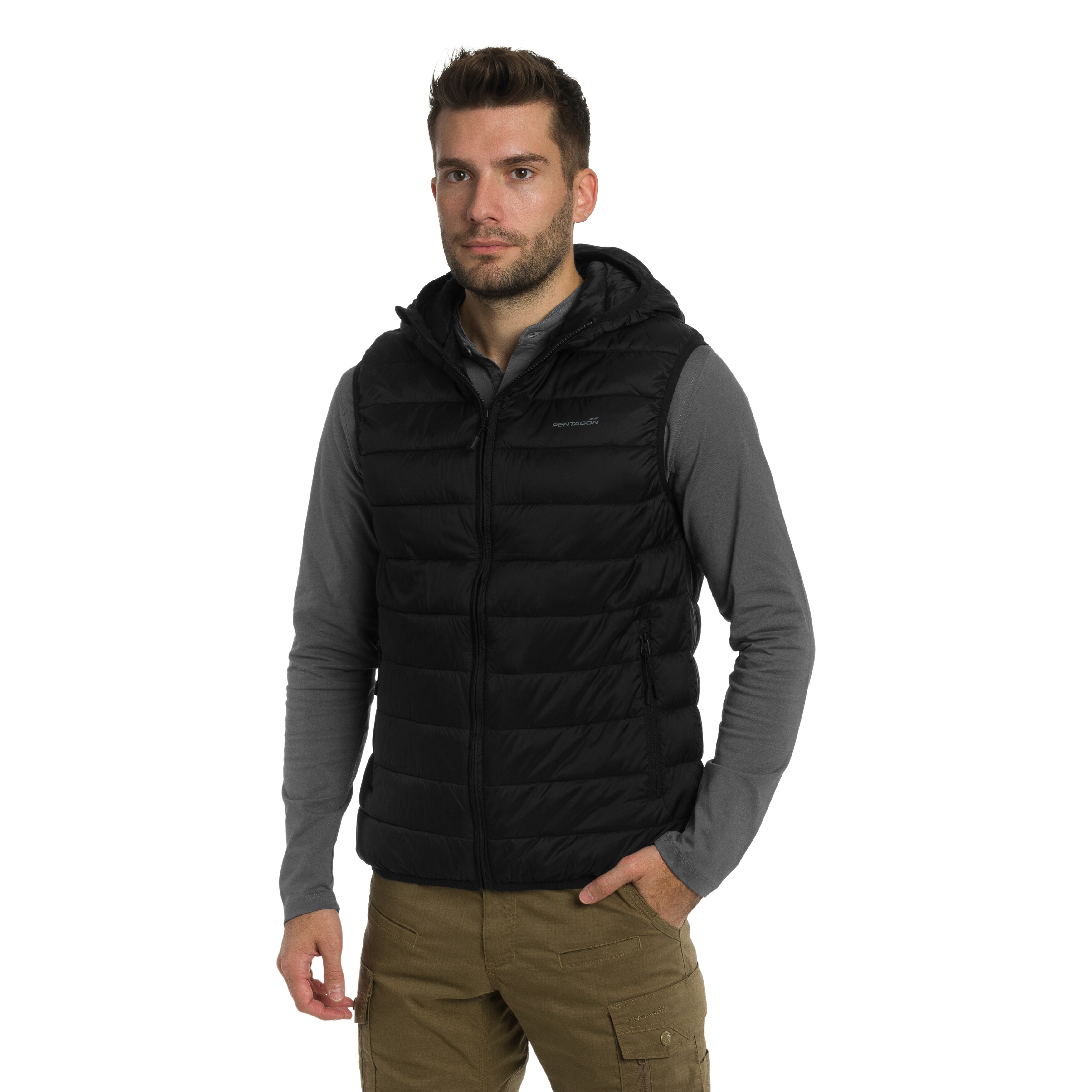 Bezrękawnik Pentagon Aurora Hood Vest - Black