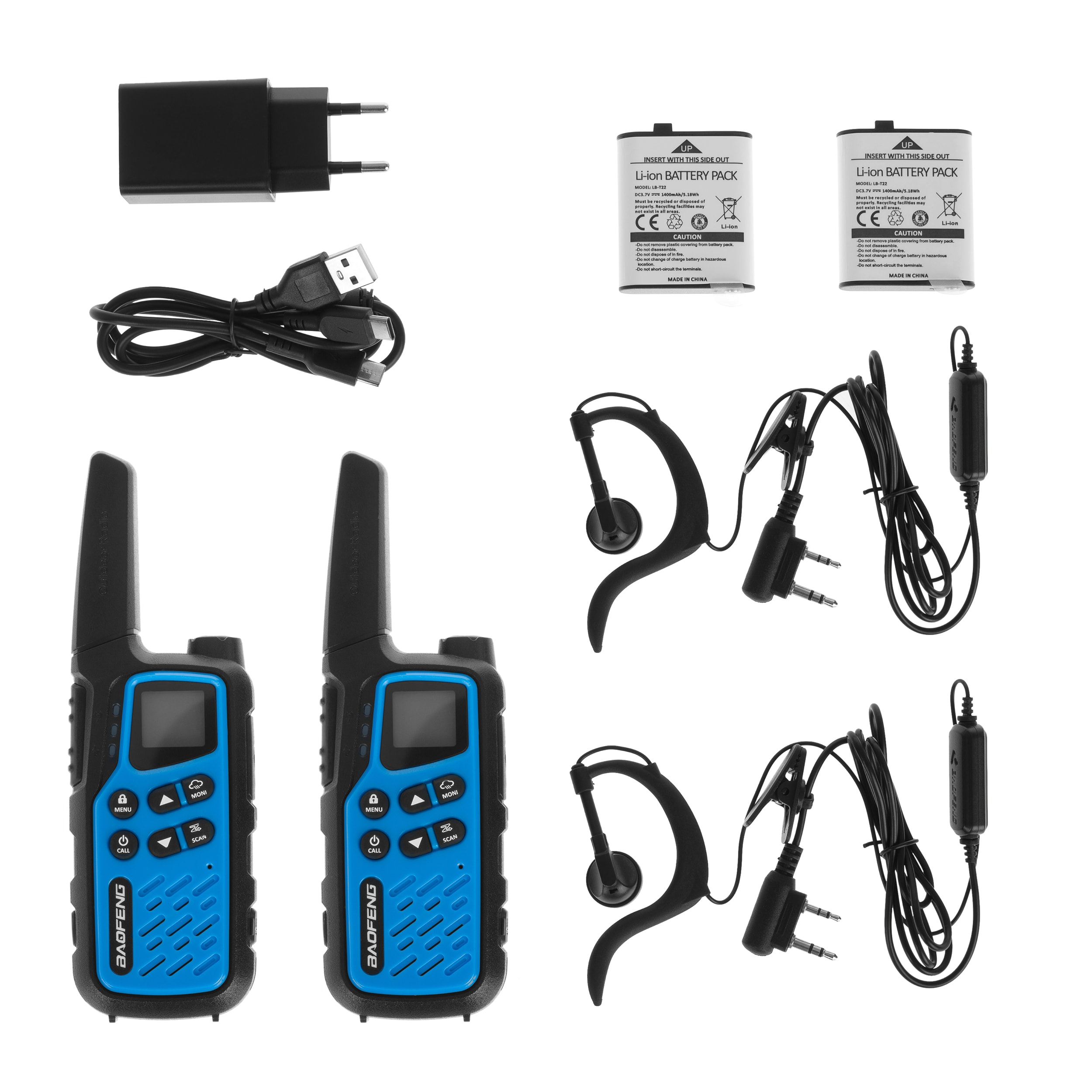 Radiotelefon Baofeng BF-25E PMR 2 szt. - Blue