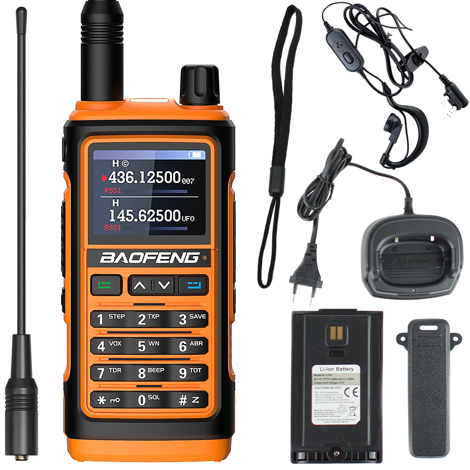 Radiotelefon Baofeng UV-17E 5W - Orange