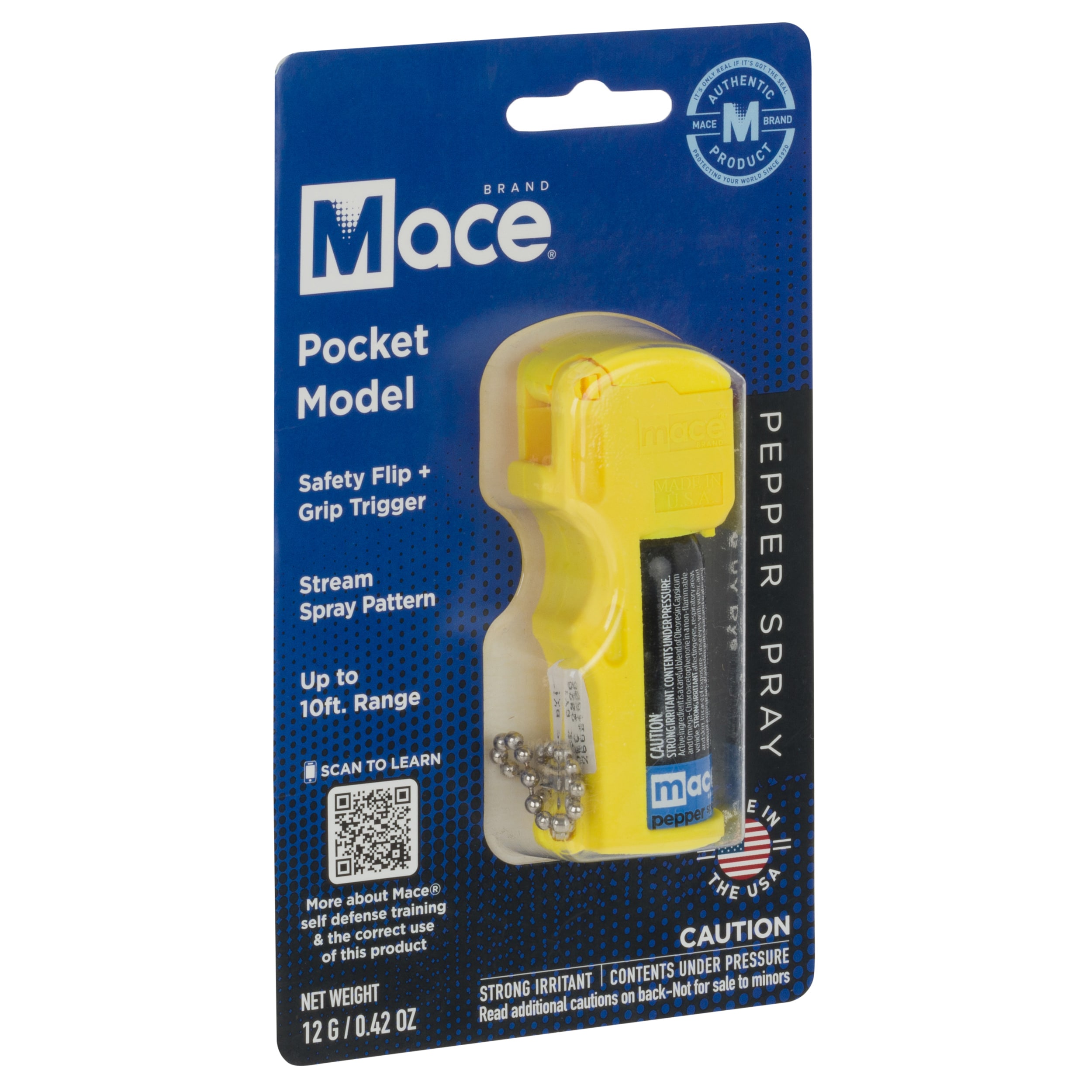 Газовий балончик Mace PepperGard Pocket Fliptop Yellow - струмінь 12 мл