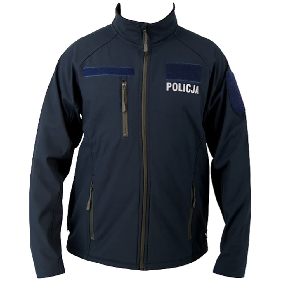 Куртка Softshell Поліції з липучками та блискавками - Темно-синя