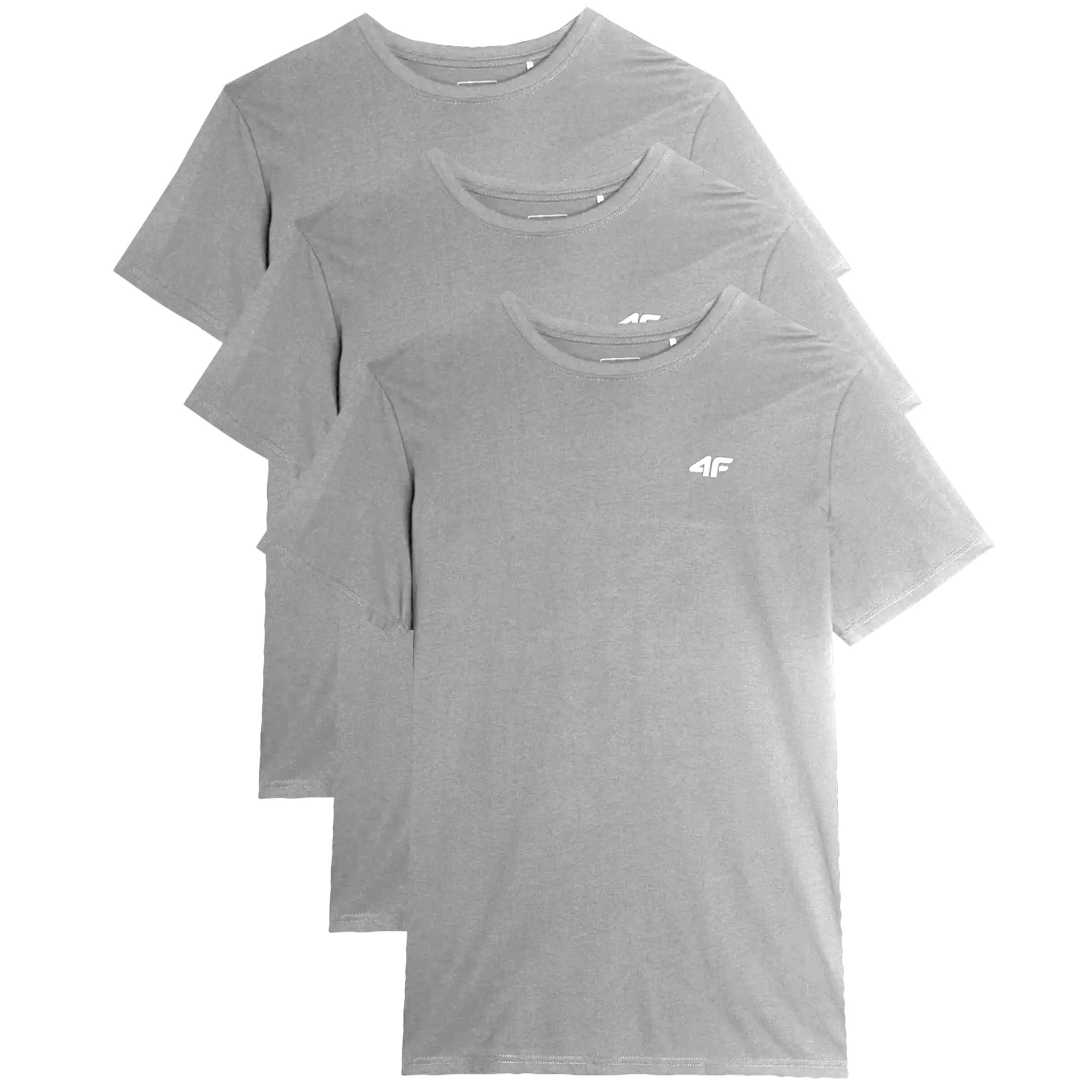 Футболка T-shirt 4F TTSHM0876 Холодний Світлий Сірий Меланж - 3 шт.