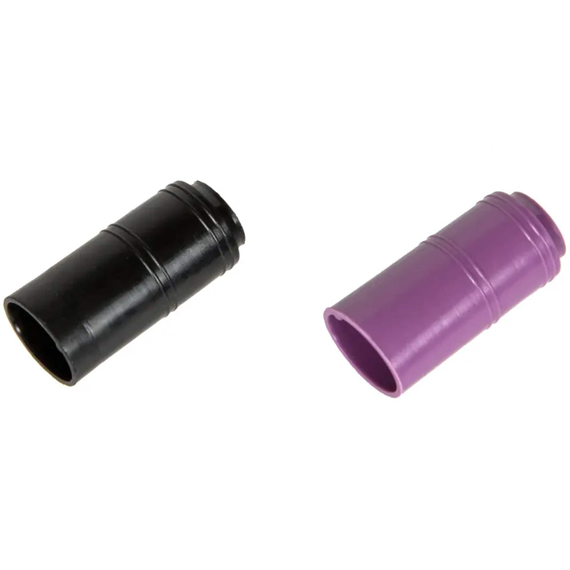 Zestaw dwóch gumek Hop-Up PTS/MEC do replik AEG - Black i Purple