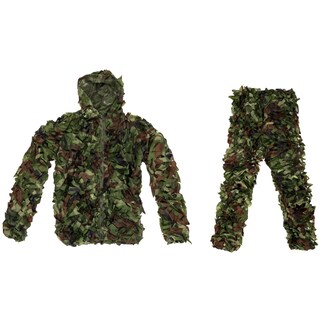 Camo Suits Ghillie Suits 3d Foglie Woodland Camouflage Abbigliamento Army Sniper Military Clothes And Pants For Jungle Hunting, Shooting, Airsoft, Wildlife | IT