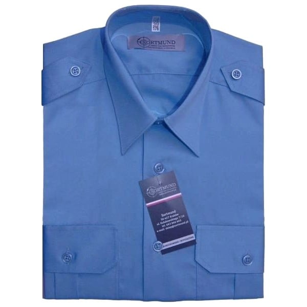 Koszula damska Służby Więziennej długi rękaw - Niebieska
