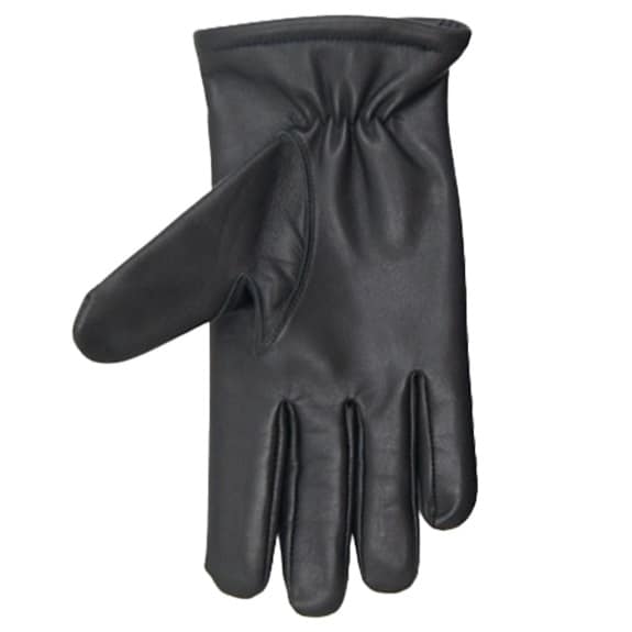 Зимові рукавиці зі шкіри ягняти - Чорні
