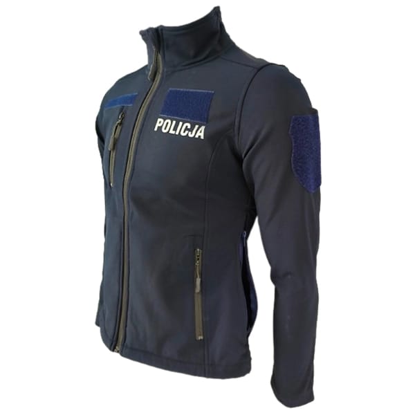 Kurtka damska Softshell Policji z rzepami i zamkami - Granatowa