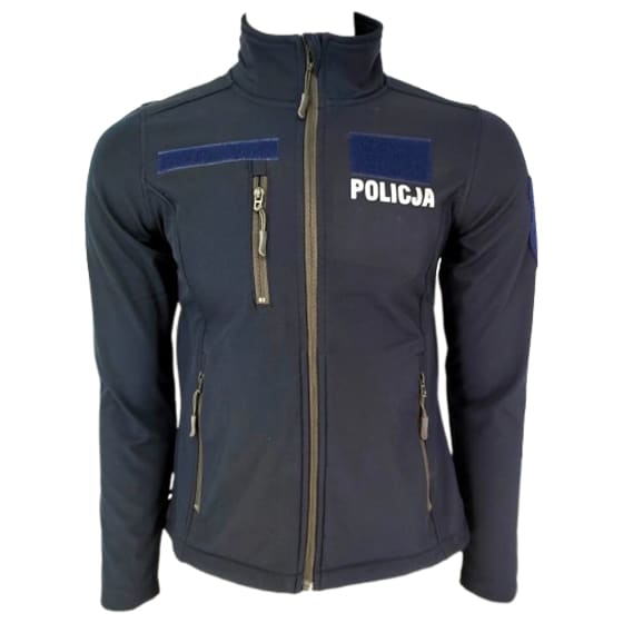 Жіноча Поліцейська куртка Softshell з липучками та блискавками - Темно-синя