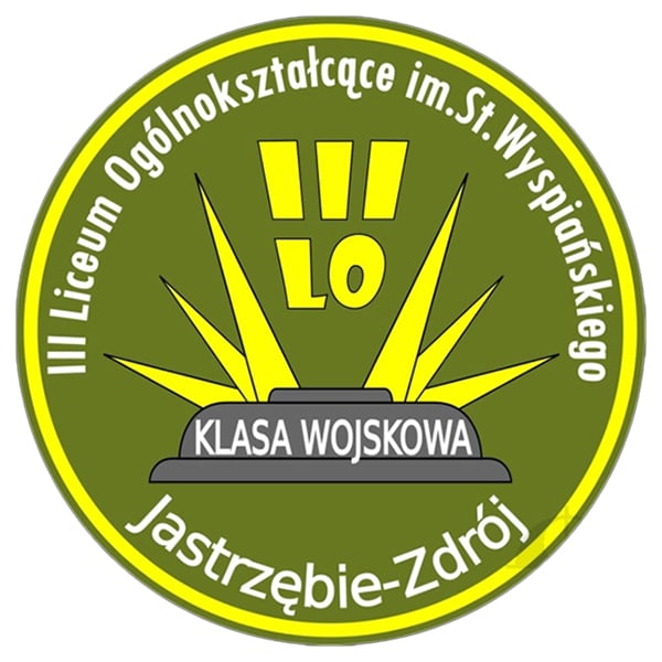 Emblemat naramienny III LO w Jastrzębiu Zdroju Klasa Wojskowa