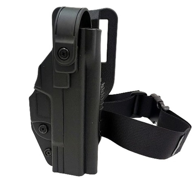 Kabura Doubletap Gear Kydex OWB Strighter SLS QLS Holster z pasem udowym do pistoletów Glock 17 - Black