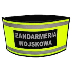 Opaska naramienna odblaskowa Żandarmeria Wojskowa - ze ściągaczem gumowym