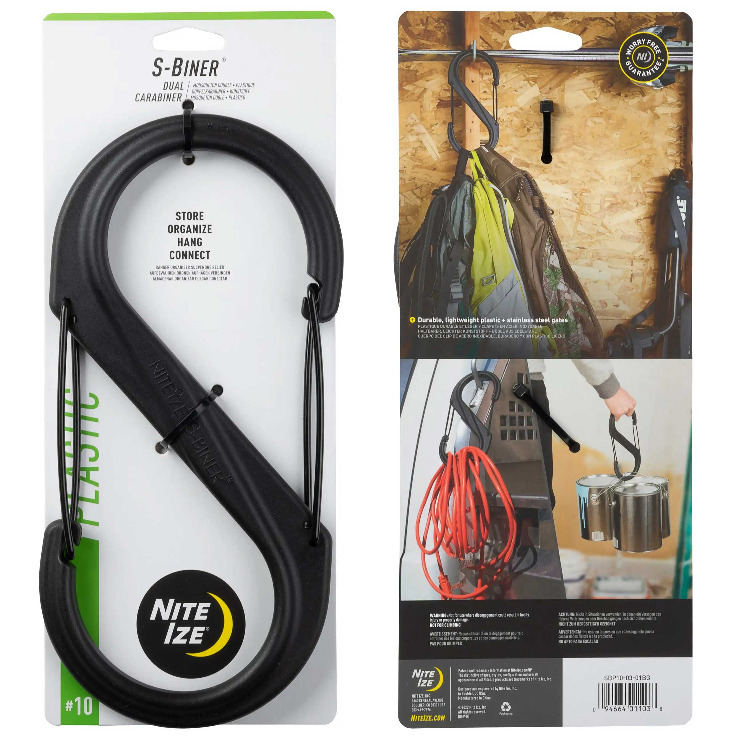 Karabińczyk Nite Ize S-Biner 10 Plastic Black Gate