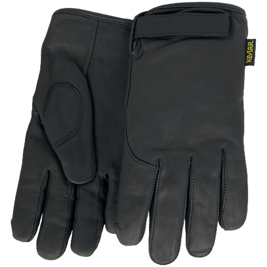Шкіряні рукавиці з підкладкою з Кевлару - Black