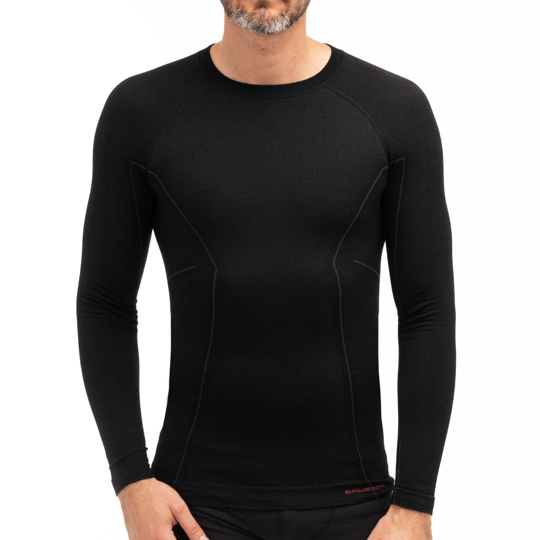 Термоактивна футболка Brubeck Active Wool - Чорна