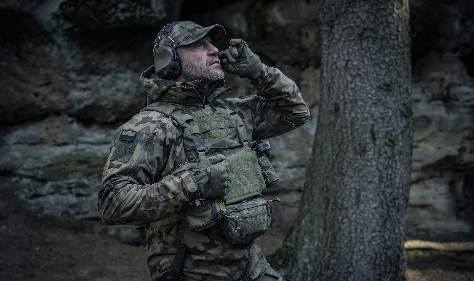 Modułowa kamizelka taktyczna Helikon Guardian Military Set wz.93 Pantera PL Woodland - na płyty L