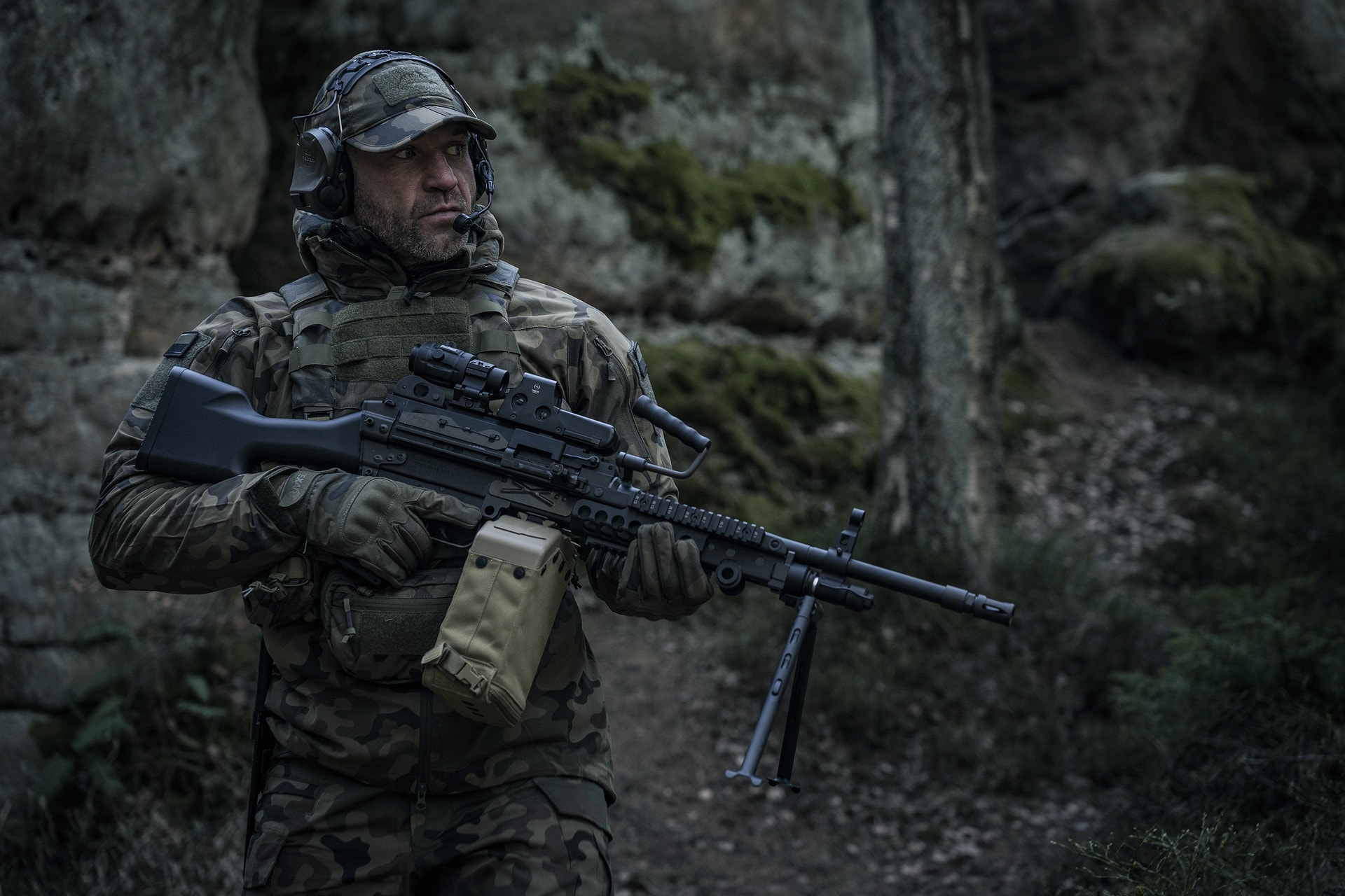 Модульна плитоноска Helikon-Tex Guardian Military Set wz.93 Pantera PL Woodland - для плит L