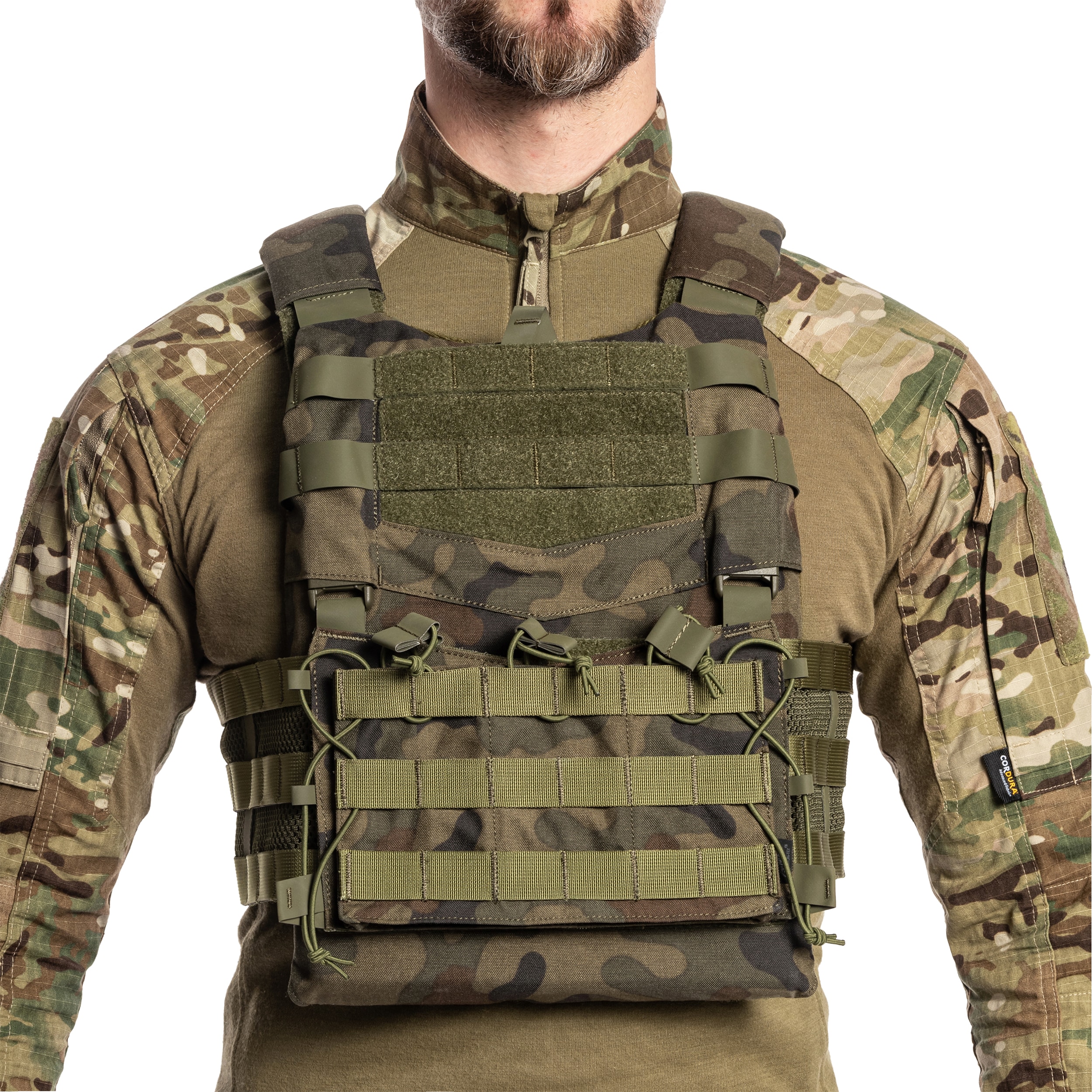 Modułowa kamizelka taktyczna Helikon Guardian Military Set PL Woodland - na płyty M