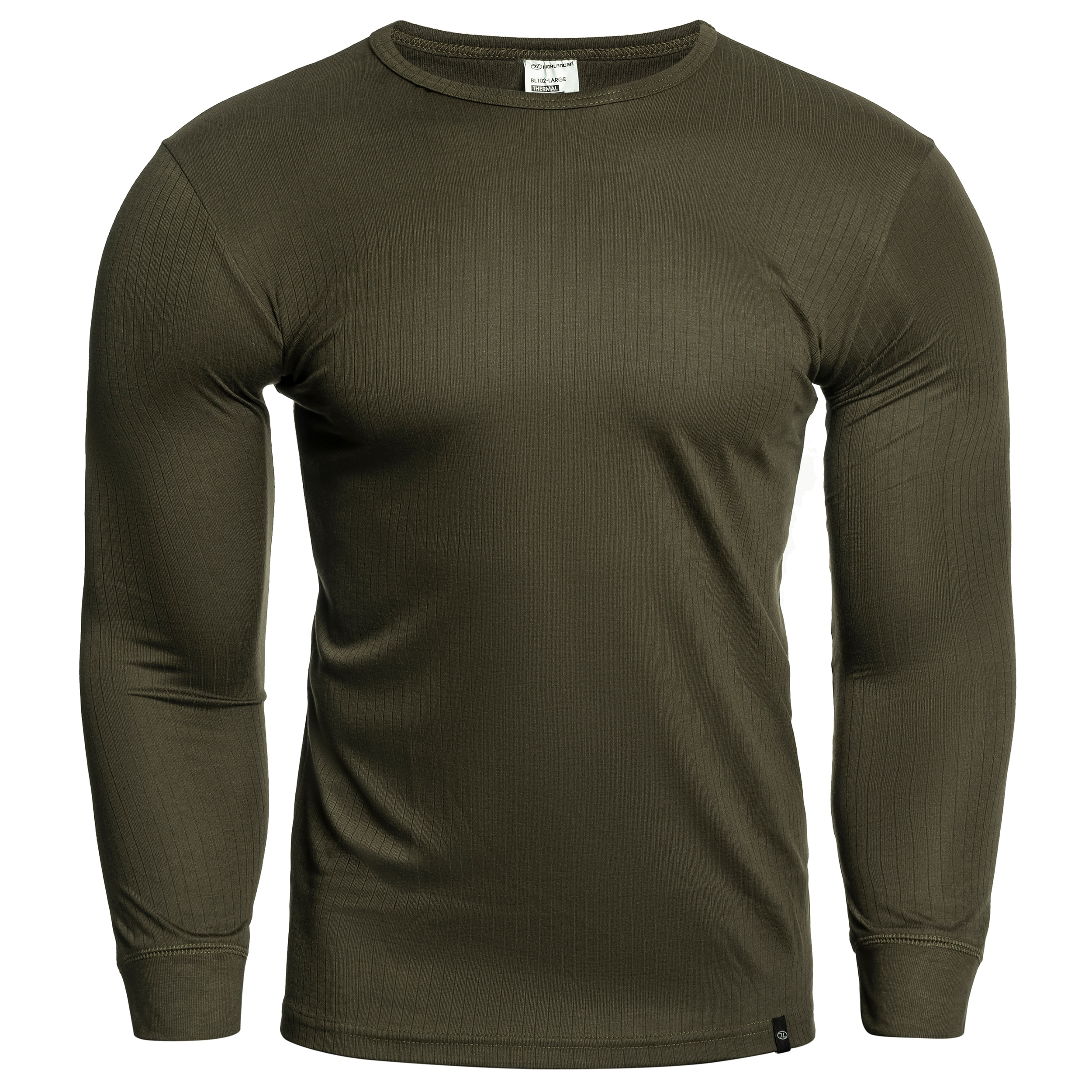Термоактивна футболка Highlander Outdoor Thermal Base Layer Long Sleeve - Olive