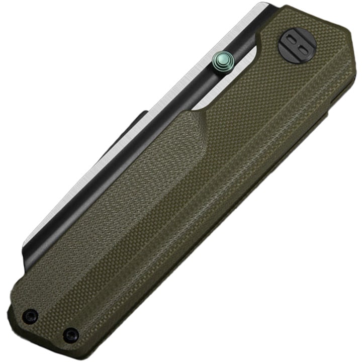 Bestech Knives Tardis by Ostap Hel Folding Knife - Two-Tone/OD Green