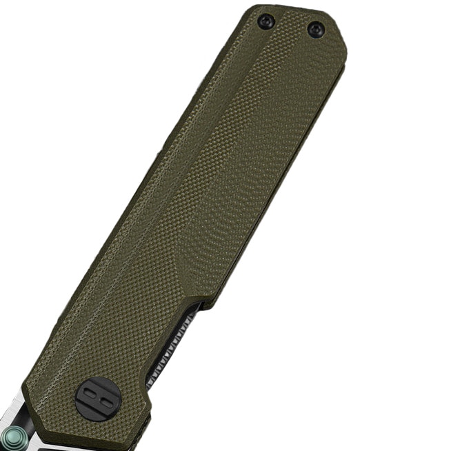 Bestech Knives Tardis by Ostap Hel Folding Knife - Two-Tone/OD Green