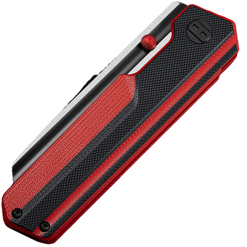 Bestech Knives Tardis by Ostap Hel Folding Knife - Two-Tone/Black Red