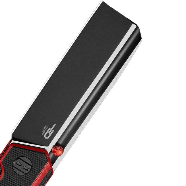 Bestech Knives Tardis by Ostap Hel Folding Knife - Two-Tone/Black Red