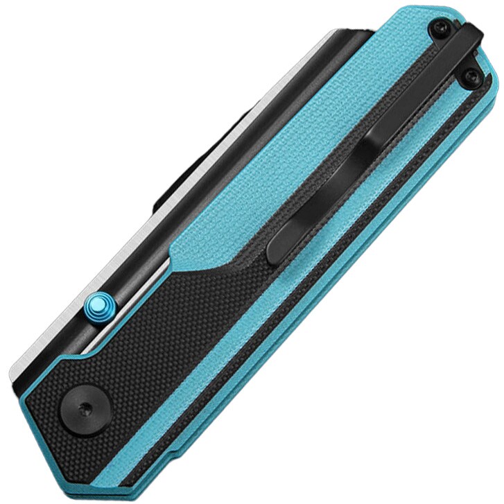 Bestech Knives Tardis by Ostap Hel Folding Knife - Two-Tone/Black Sky Blue