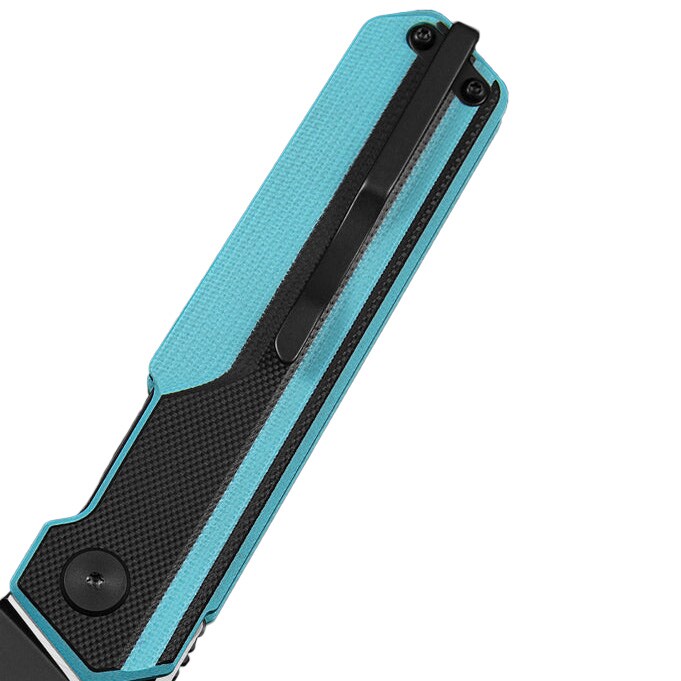 Bestech Knives Tardis by Ostap Hel Folding Knife - Two-Tone/Black Sky Blue