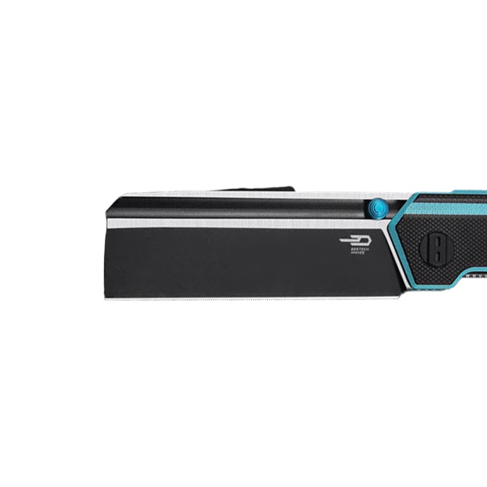 Bestech Knives Tardis by Ostap Hel Folding Knife - Two-Tone/Black Sky Blue