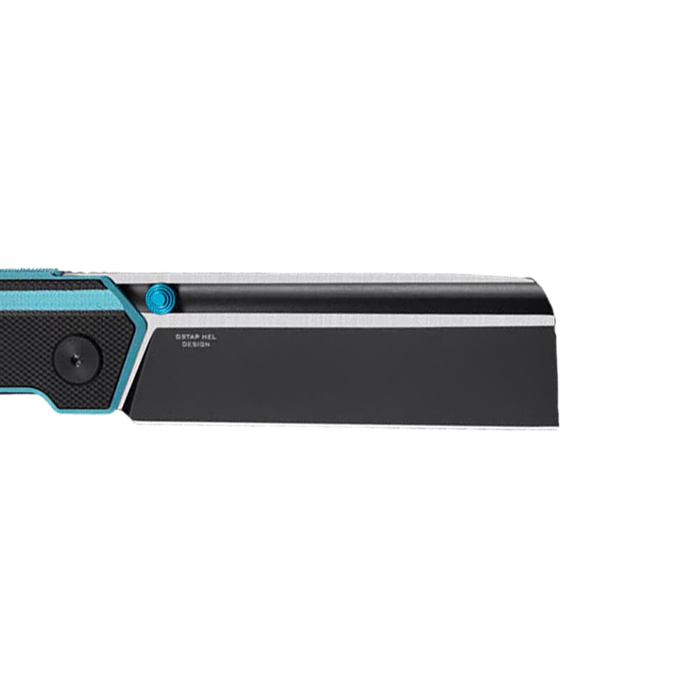 Bestech Knives Tardis by Ostap Hel Folding Knife - Two-Tone/Black Sky Blue