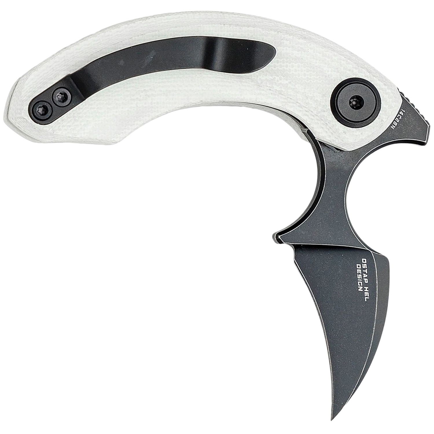 Nóż składany Bestech Knives Strelit - Black Stonewash/White G10