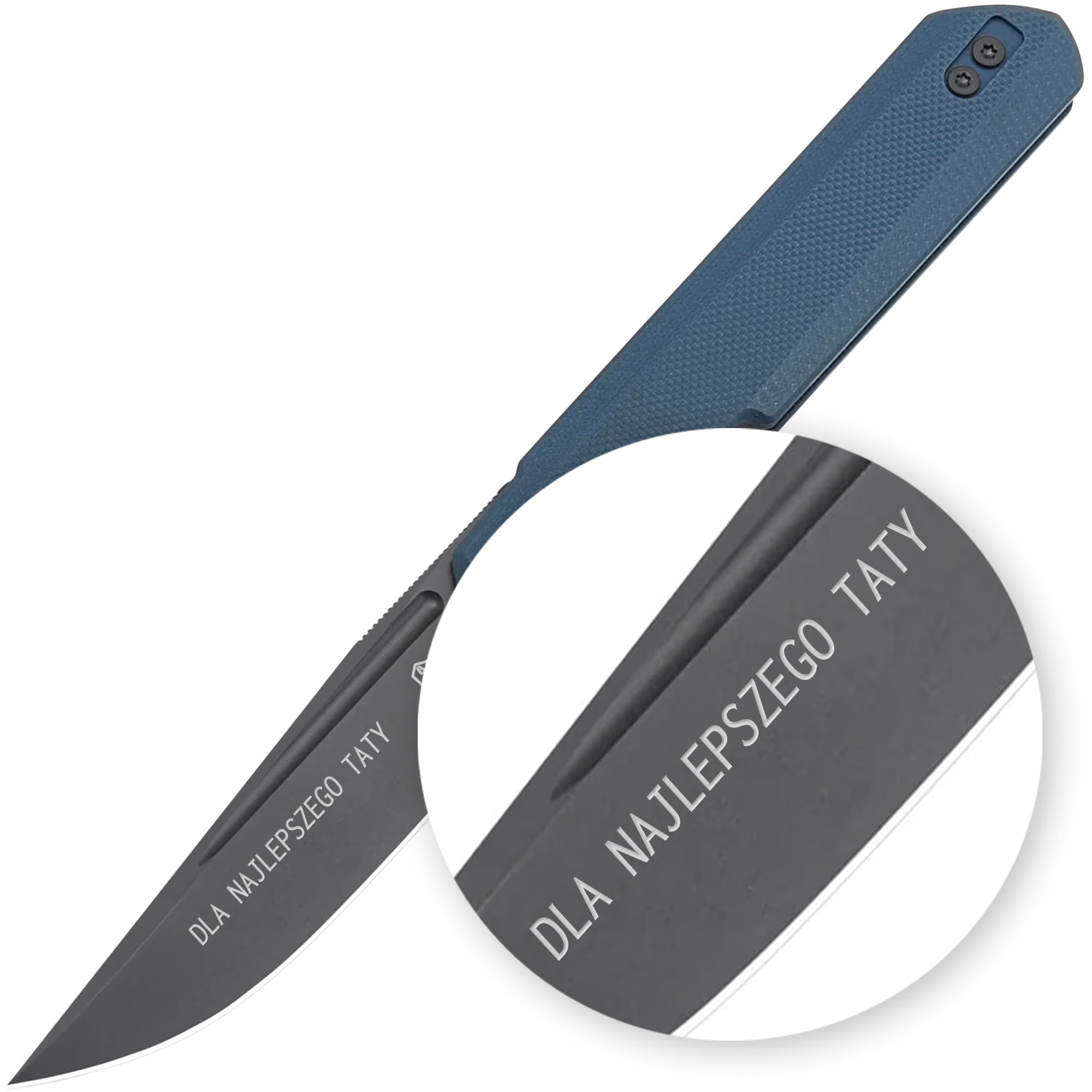 Bestechman Mini Dundee Folding Knife - Grey/Black DLC