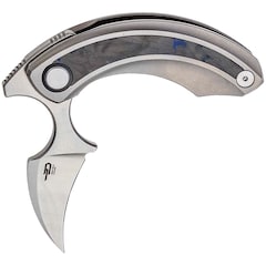 Nóż składany Bestech Knives Strelit - Satin/Grey Titanium Black Blue Marble Carbon Fiber