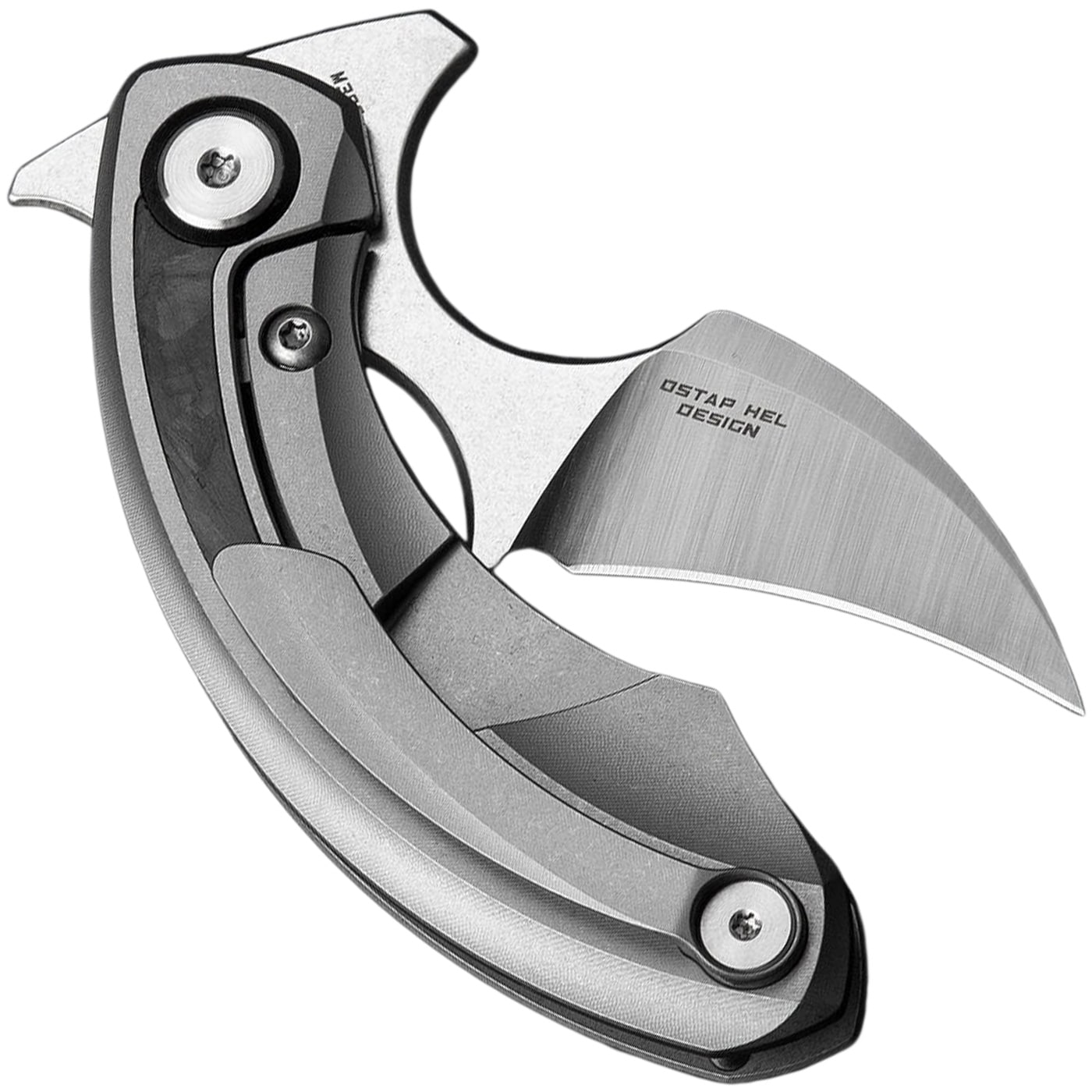 Nóż składany Bestech Knives Strelit - Satin/Grey Titanium Black Red Marble Carbon Fiber