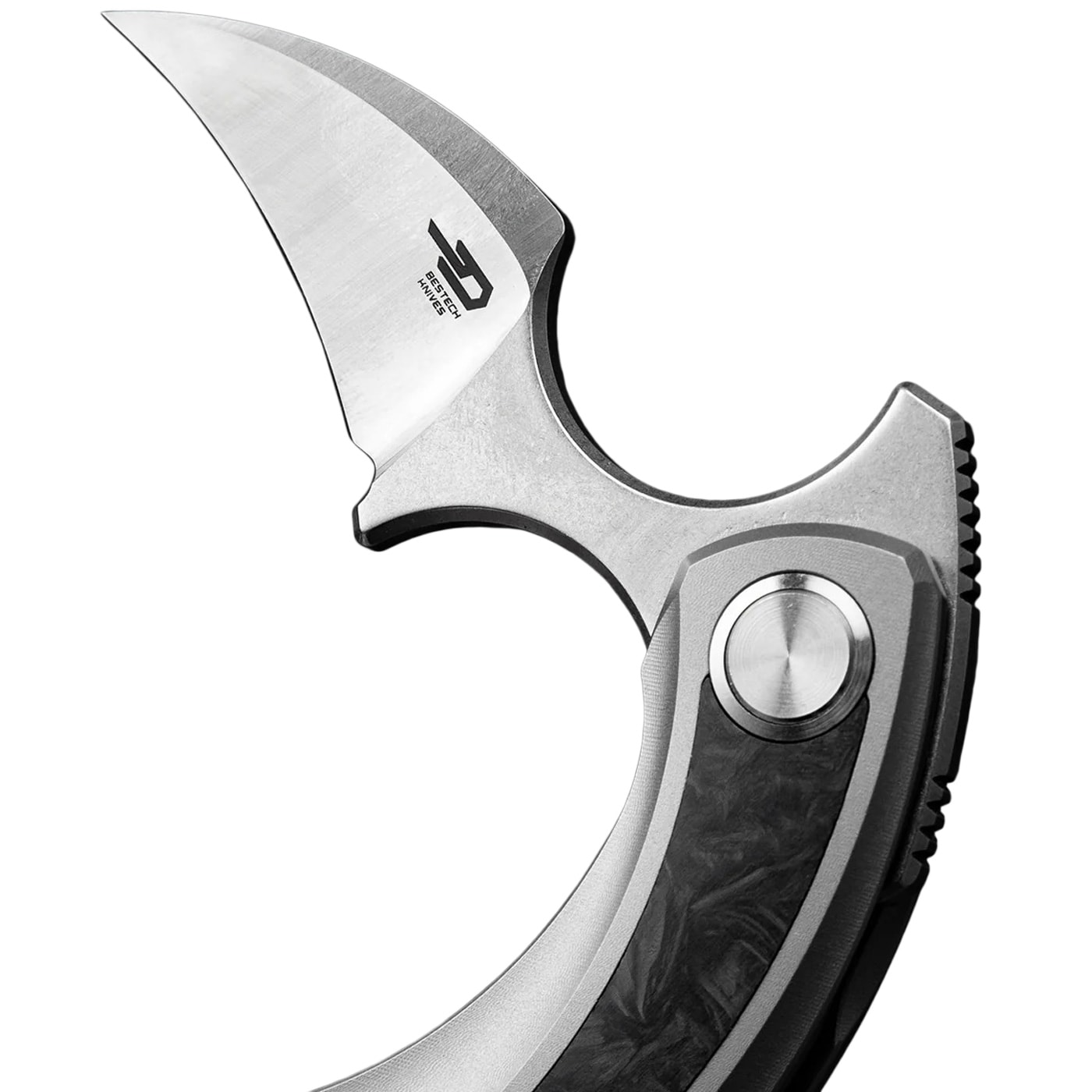 Складаний ніж Bestech Knives Strelit - Satin/Grey Titanium Black Marble Carbon Fiber