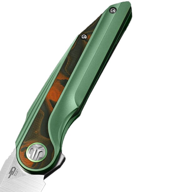 Складаний ніж Bestech Knives Blind Fury - Satin/Green Titanium Orange Carbon Fiber