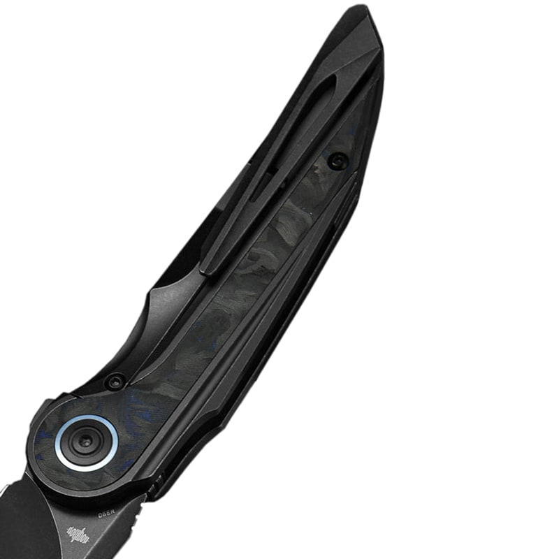 Складаний ніж Bestech Knives Blind Fury - Black Stonewash/Black Titanium Blue Marble Carbon Fiber