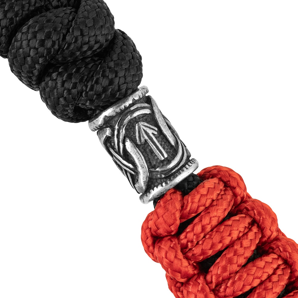 Brelok M-Tac Temblak Loopy Snake Scandinavian Silver - Black/Red