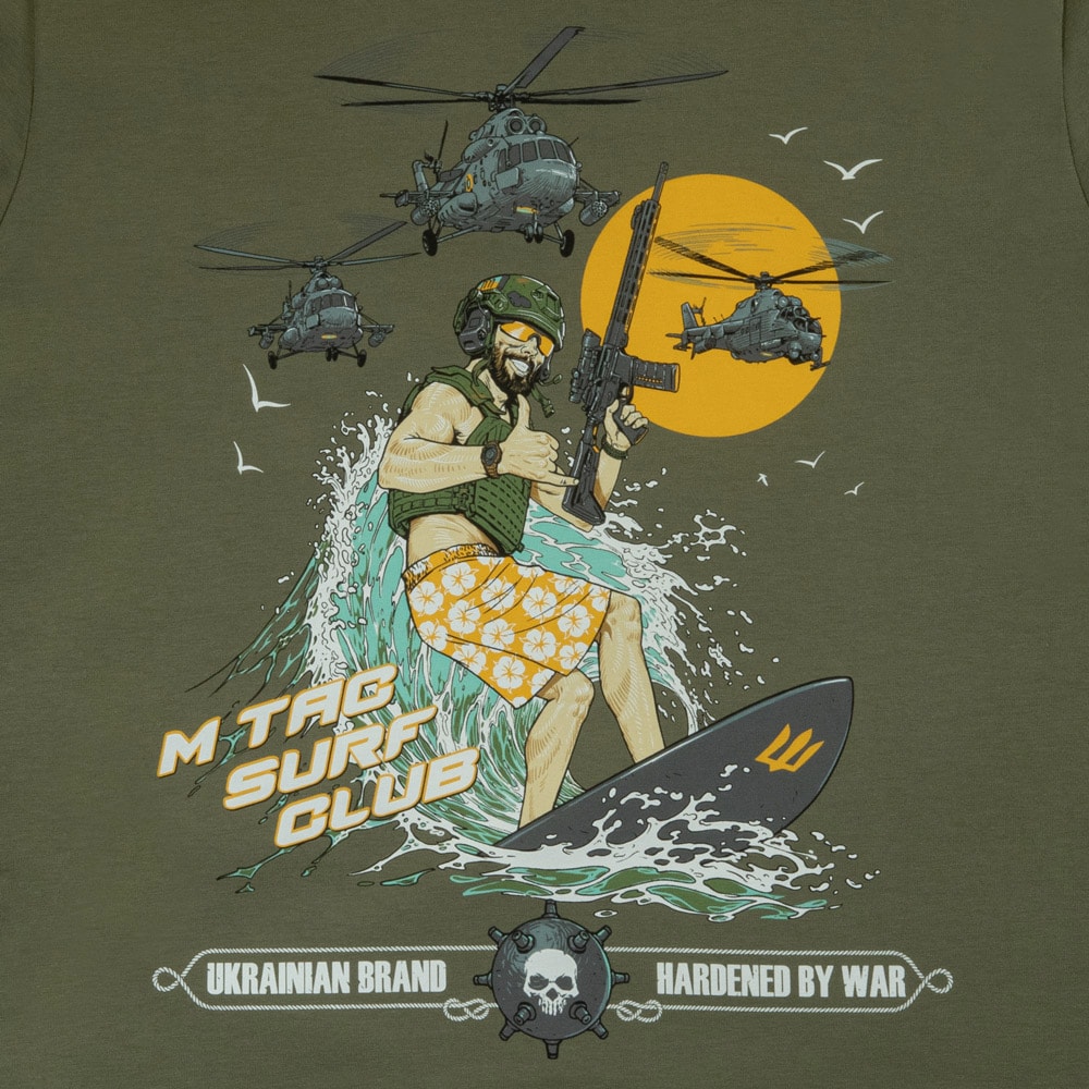 Koszulka T-shirt M-Tac Surf Club - Light Olive