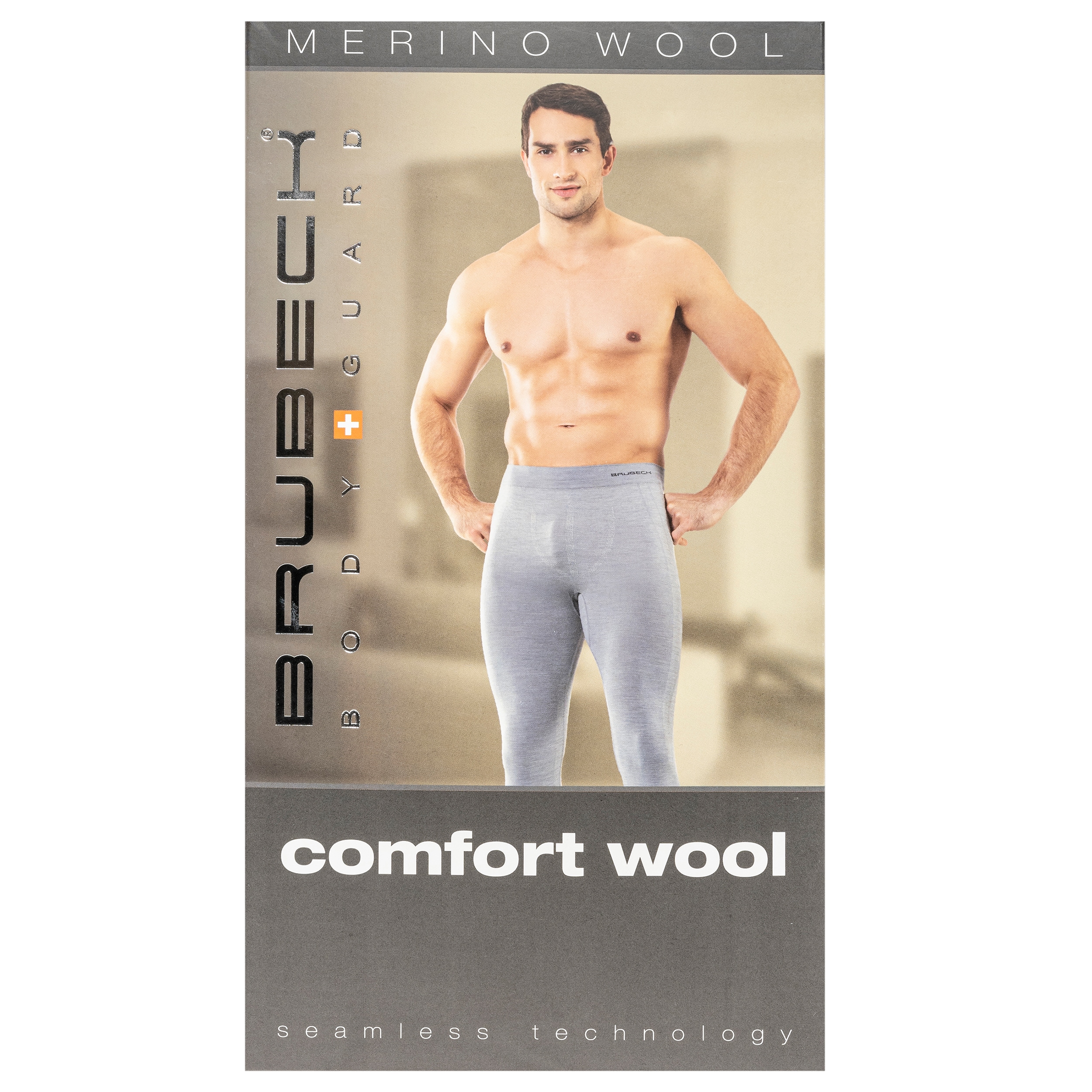 Legginsy termoaktywne męskie Brubeck Comfort Wool - Grafitowe