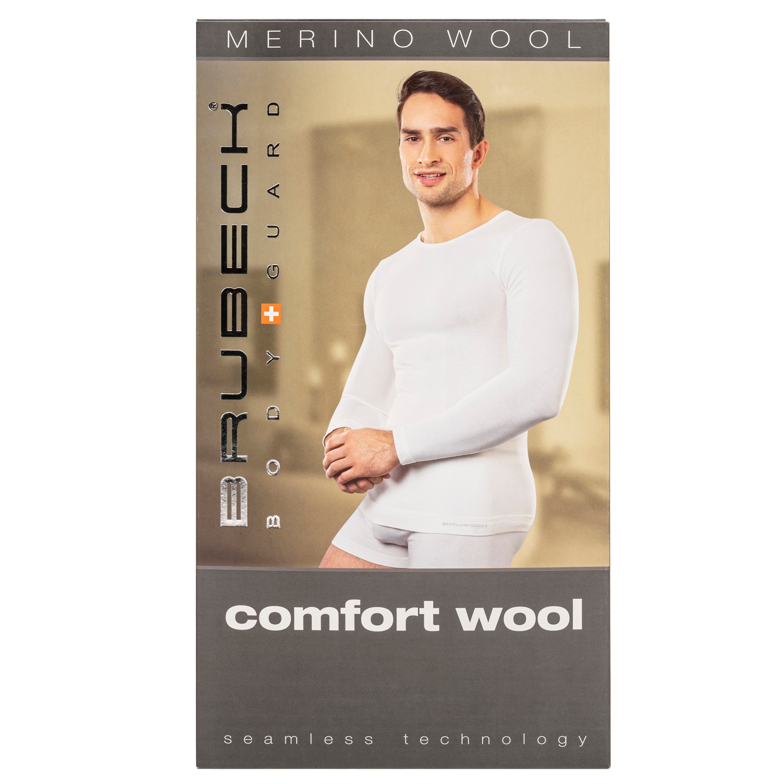Термоактивна футболка Brubeck Comfort Wool - Графітова
