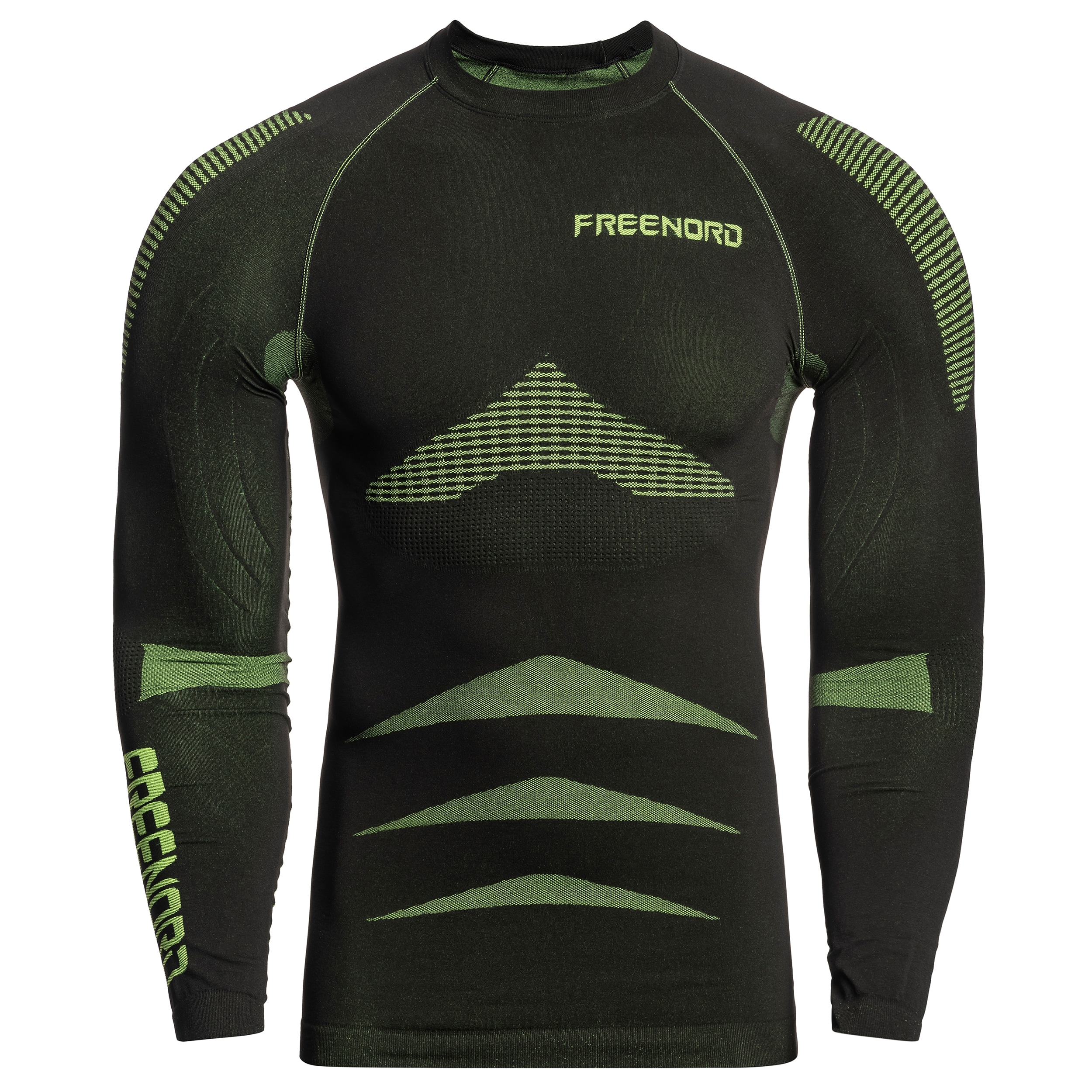 Термоактивна футболка FreeNord EnergyTech Long Sleeve - Black/Green