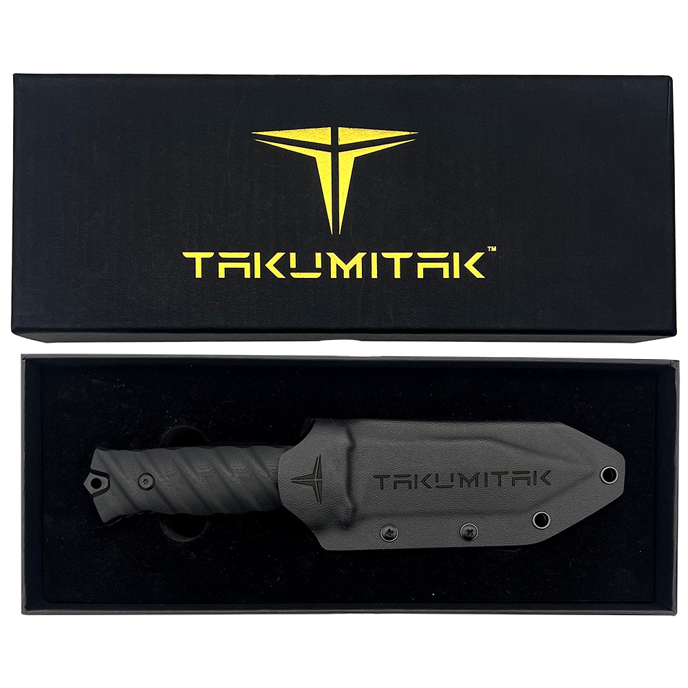Takumitak Fulcrum Fixed Blade Knife - Black/Black