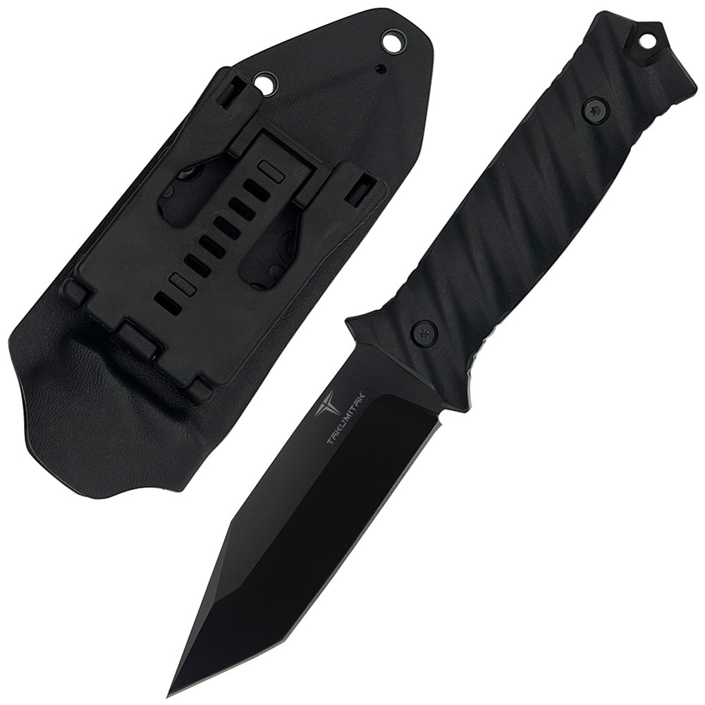 Takumitak Fulcrum Fixed Blade Knife - Black/Black