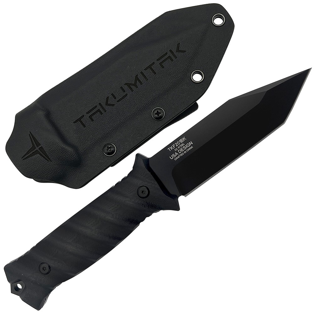 Takumitak Fulcrum Fixed Blade Knife - Black/Black