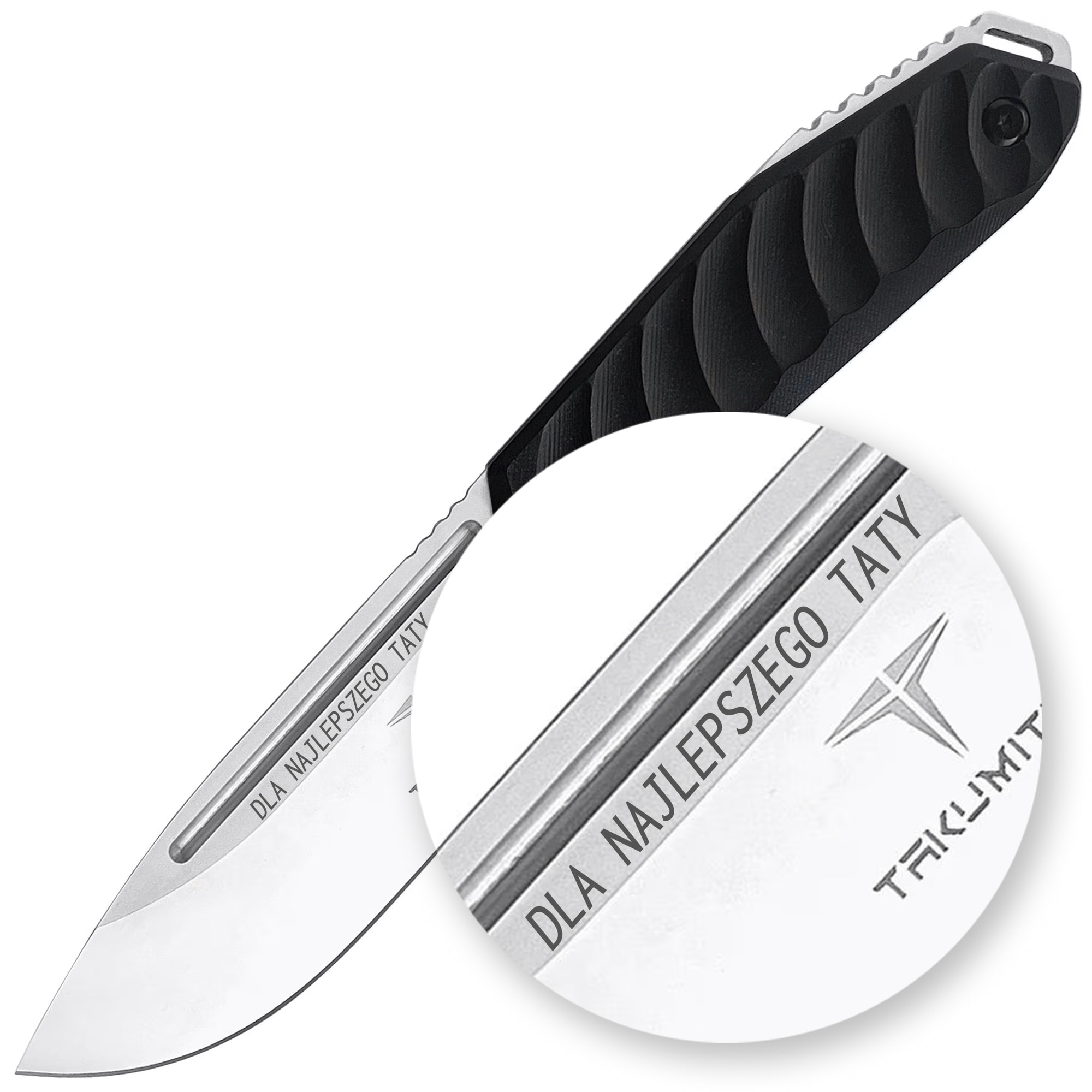 Takumitak Takumi Fixed Blade Knife - Black/Silver