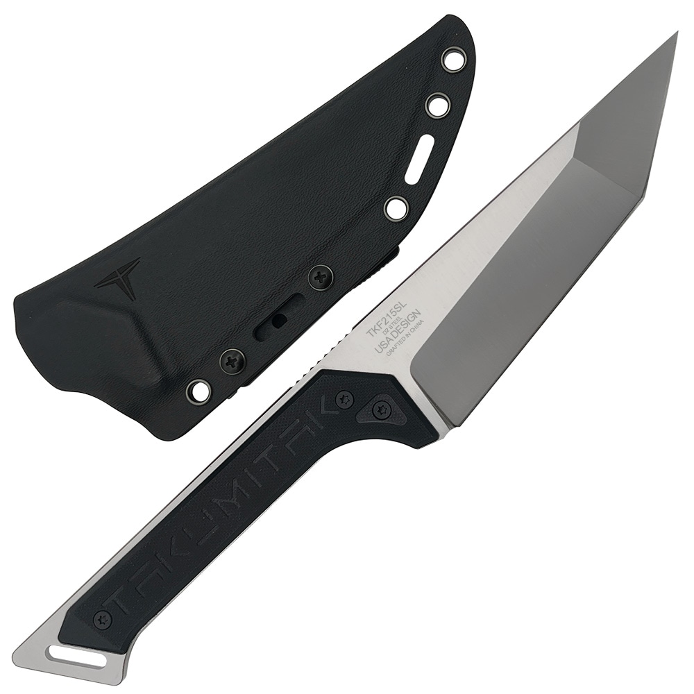 Takumitak Charge Fixed Blade Knife - Black/Silver