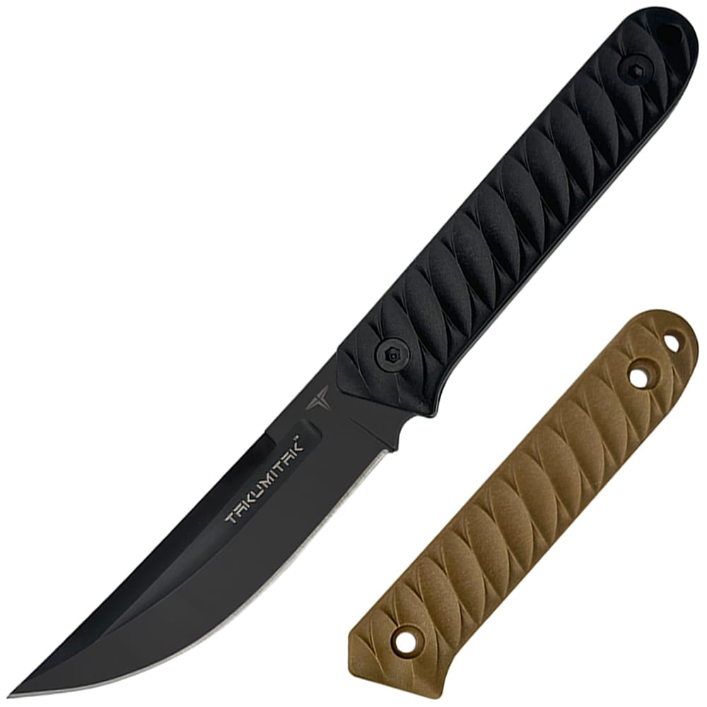 Takumitak Ninja Fixed Blade Knife - Black/Coyote Brown