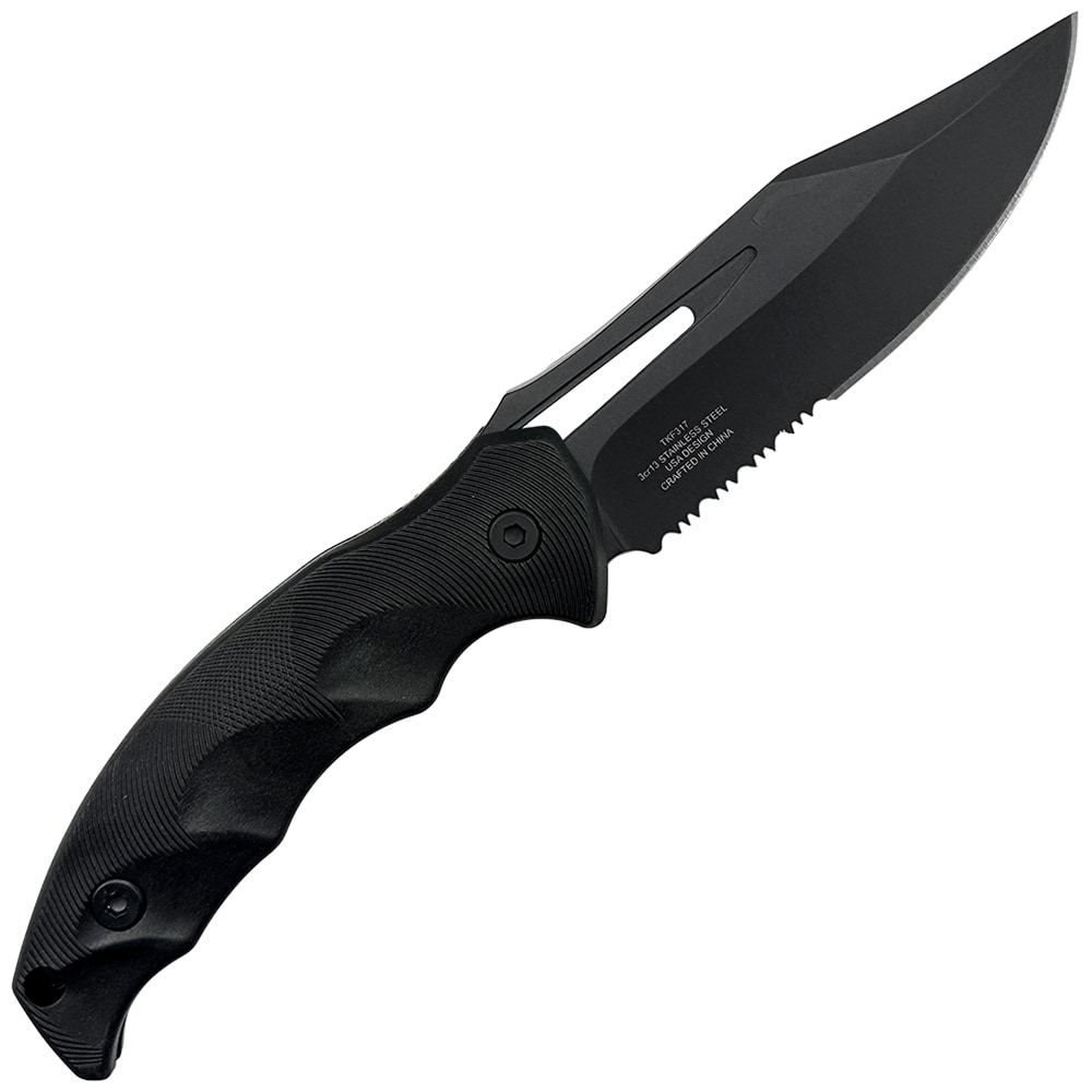 Takumitak Obsidian Fixed Blade Knife - Black/Coyote Brown
